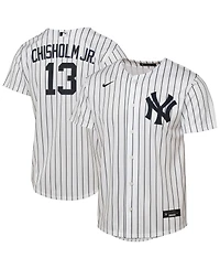 Nike Big Boys and Girls Jazz Chisholm Jr. White New York Yankees Home Replica Jersey