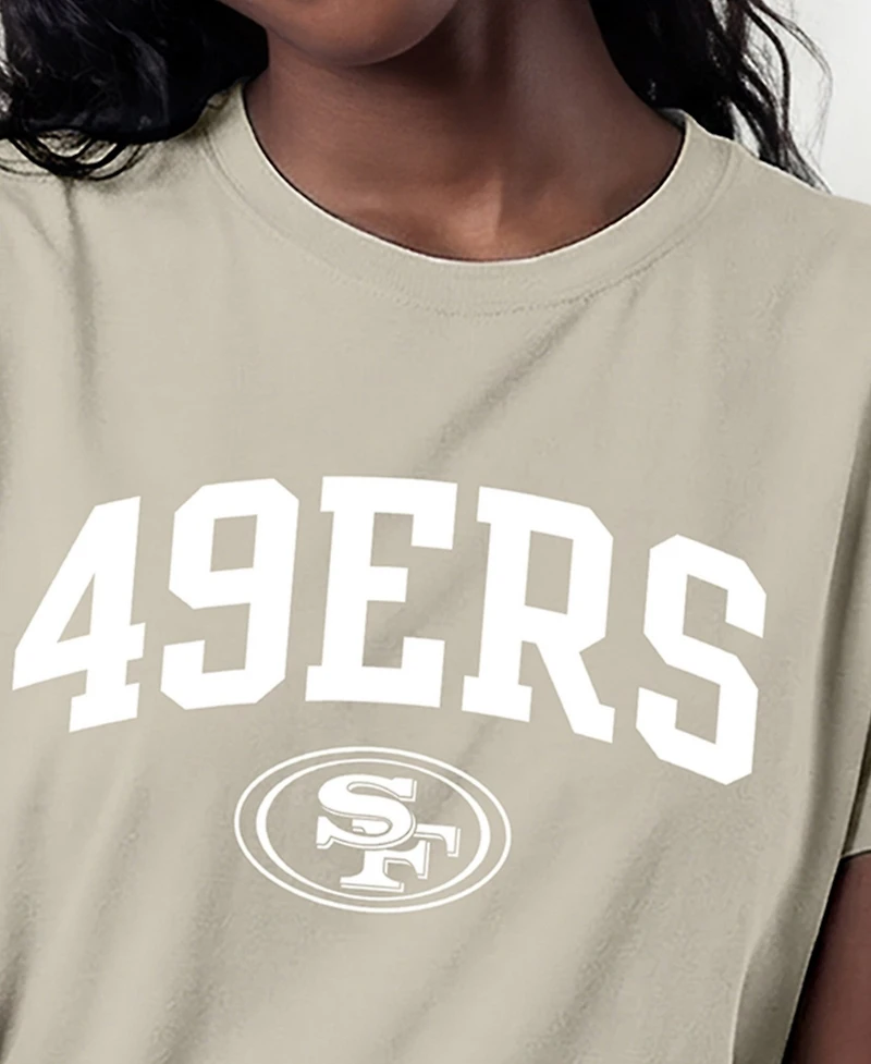 Champion Women's San Francisco 49ers Cocoa Butter Screen-Print Graphics T-Shirt