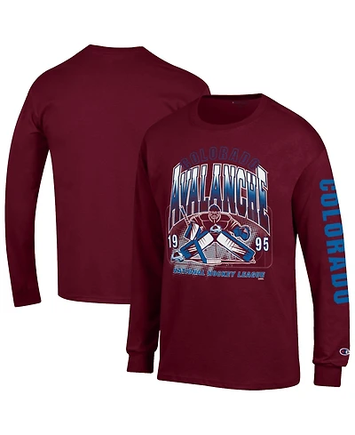 Champion Men's Colorado Avalanche Long-Sleeve Jersey T-Shirt