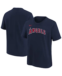 Nike Big Boys and Girls Navy Los Angeles Angels Wordmark T-Shirt