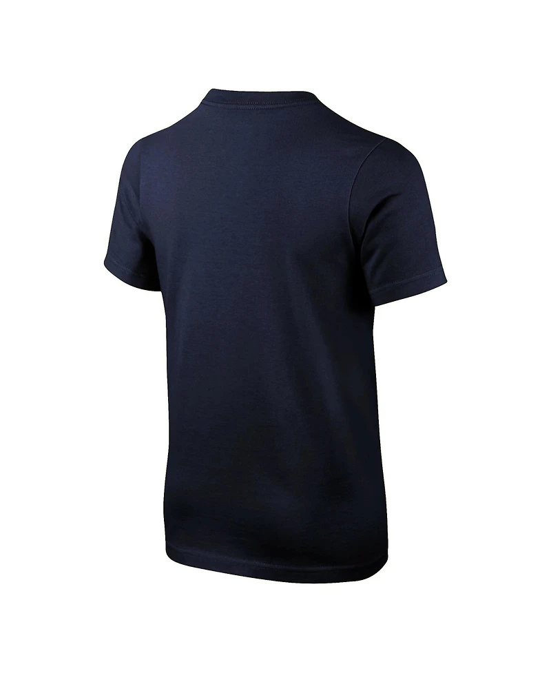 Nike Big Boys and Girls Navy Michigan Wolverines Logo T-Shirt
