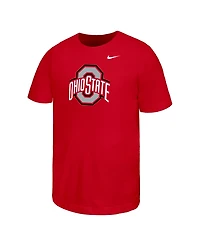 Nike Big Boys and Girls Scarlet Ohio State Buckeyes Logo T-Shirt