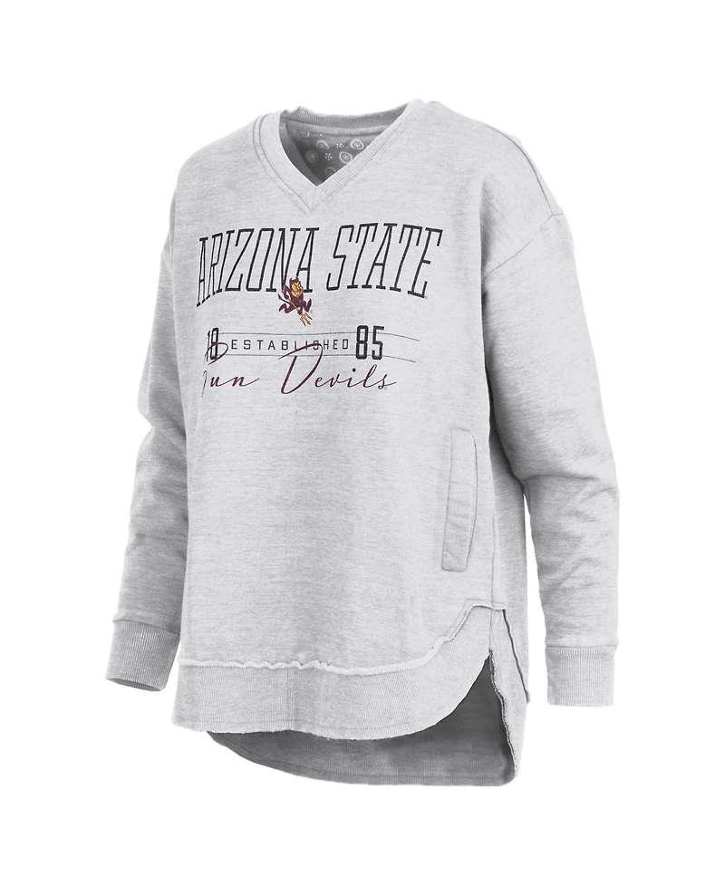 Pressbox Women's Arizona State Sun Devils Marcus East Hall Poncho V-Neck Graphic Sweatshirt