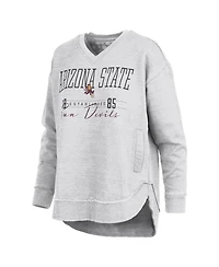 Pressbox Women's Arizona State Sun Devils Marcus East Hall Poncho V-Neck Graphic Sweatshirt