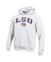 Champion Men's Lsu Tigers Arch Over Logo Fleece-lined Pullover Hoodie