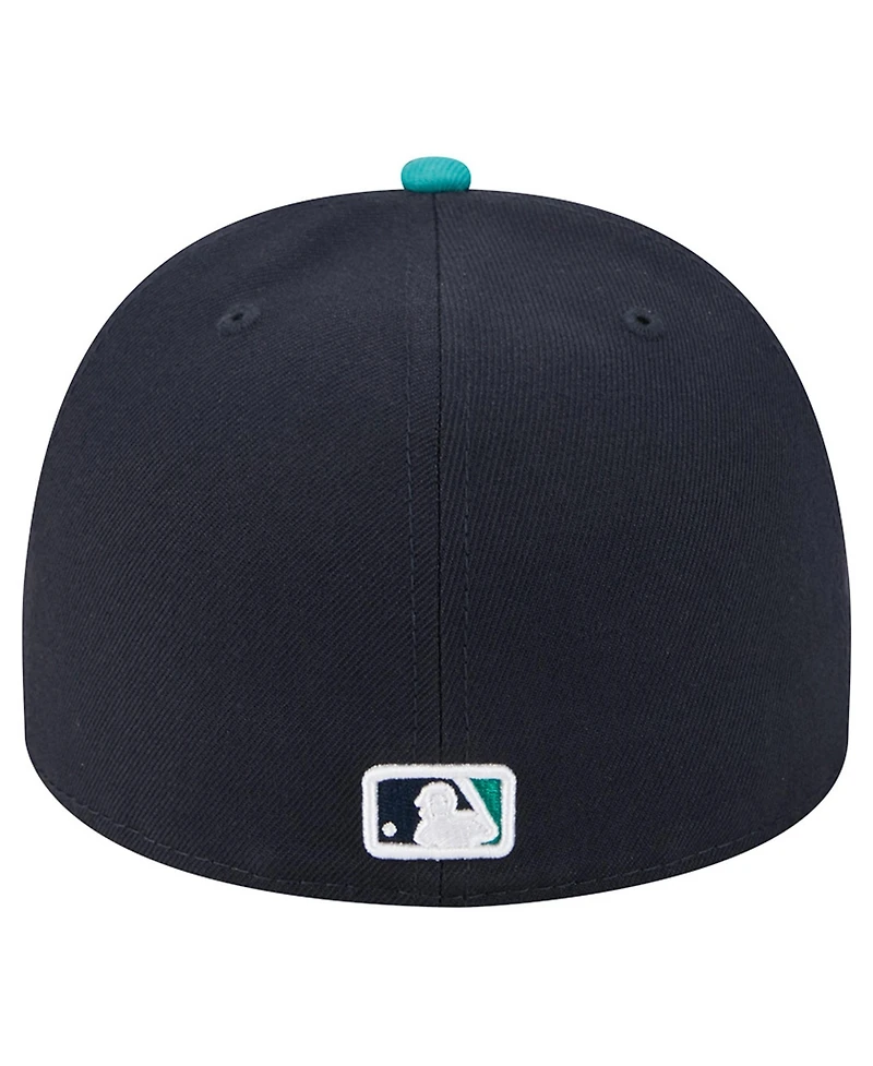 New Era Men's Navy/Teal Seattle Mariners Cartoon A-Frame 59FIFTY Fitted Hat