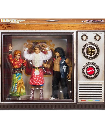 Mattel 3-Pack "Rowdy" Roddy Piper, Captain Lou Albano Cyndi Lauper Wwe Sdcc Exclusive Elite Collection Action Figure