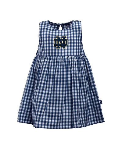Garb Baby Girls Navy Notre Dame Fighting Irish Loren Gingham Dress