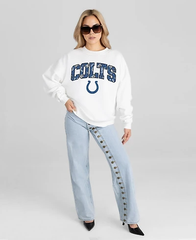 Gameday Couture Women's Indianapolis Colts Sweet Play Oversized Drop-Shoulder Sweatshirt