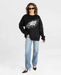 Gameday Couture Women's Philadelphia Eagles Bold Move Oversized Crewneck Graphic Sweatshirt