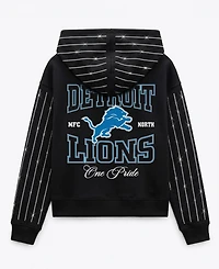 Gameday Couture Women's Detroit Lions Eyes On The Prize Mid-Crop Full-Zip Hoodie