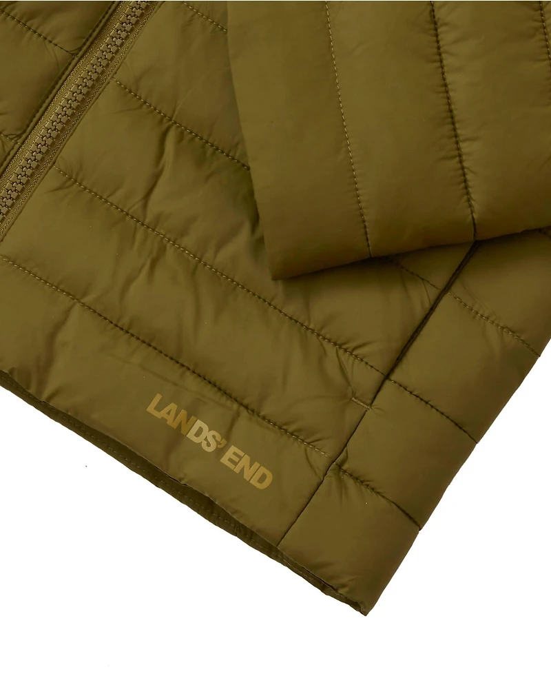 Lands' End Kids Husky FeatherFree Insulated Hooded Packable Jacket