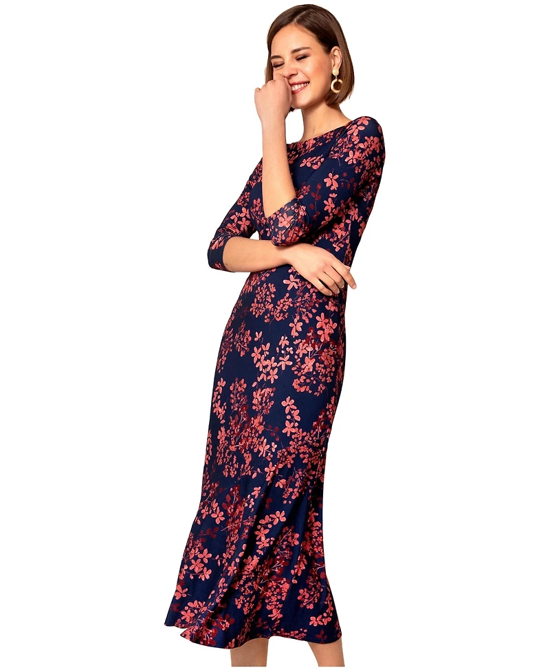 Alie Street London Women's Asymmetric Bias Cut Midi Dress