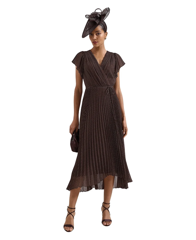 Phase Eight Women's Louisa V-Neck Pleated Wrap Dress