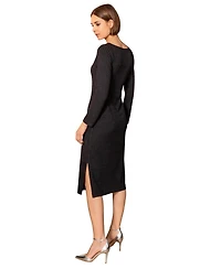 Alie Street London Women's Ribbed Midi Knit Sheath Dress