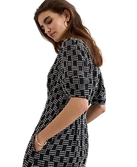 Phase Eight Women's Yasmine V-Neck Printed A-Line Dress