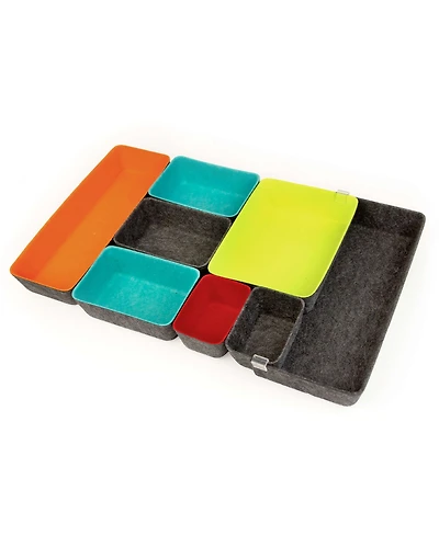 three by three Felt-Like-It Expandable Felt Bins, Set of 8