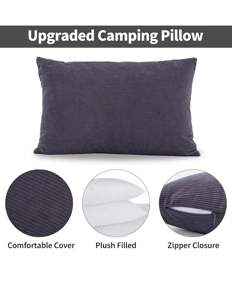 Piscifun 2 Pack Compressible Camping Pillow Washable Cover Carry Bag For Hiking Travel Sleeping
