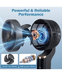 Costway Pedestal Fan for Bedroom, Compact Oscillating Standing
