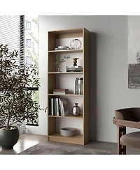Fm Furniture Dam Bookcase with Open Storage and 5 Shelves