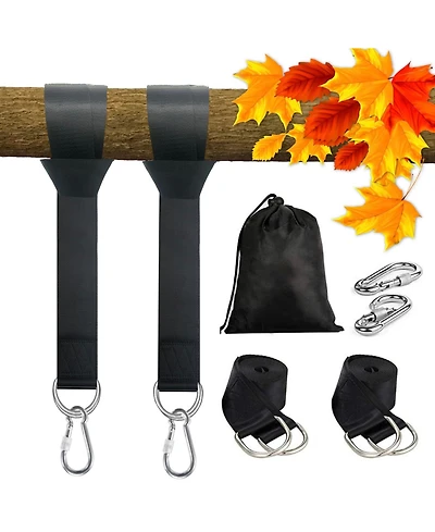 Piscifun 4feet Tree Swing Hanging Straps Kit Lbs Weight Capacity Heavy Duty Carabiners Quick Setup Versatile Outdoor Use