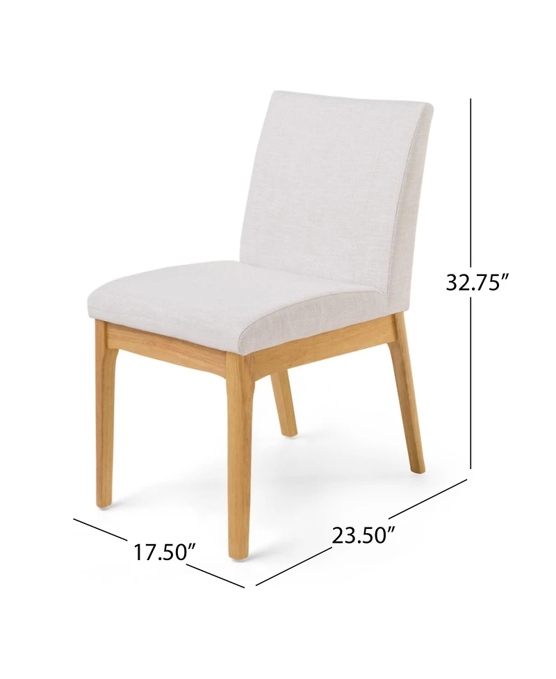 Flynama Set of 2 Contemporary Armless Rubberwood Dining Chairs, 300 Lbs Weight Capacity