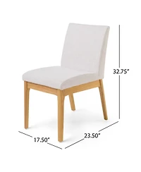 Flynama Set of 2 Contemporary Armless Rubberwood Dining Chairs, 300 Lbs Weight Capacity