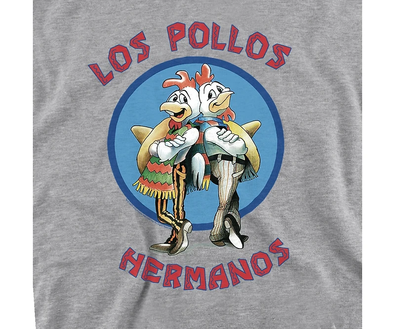 Breaking Bad Men's Los Pollos Hermanos Graphic Long-Sleeve Regular-Fit Crewneck Sweatshirt