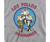 Breaking Bad Men's Los Pollos Hermanos Graphic Long-Sleeve Regular-Fit Crewneck Sweatshirt