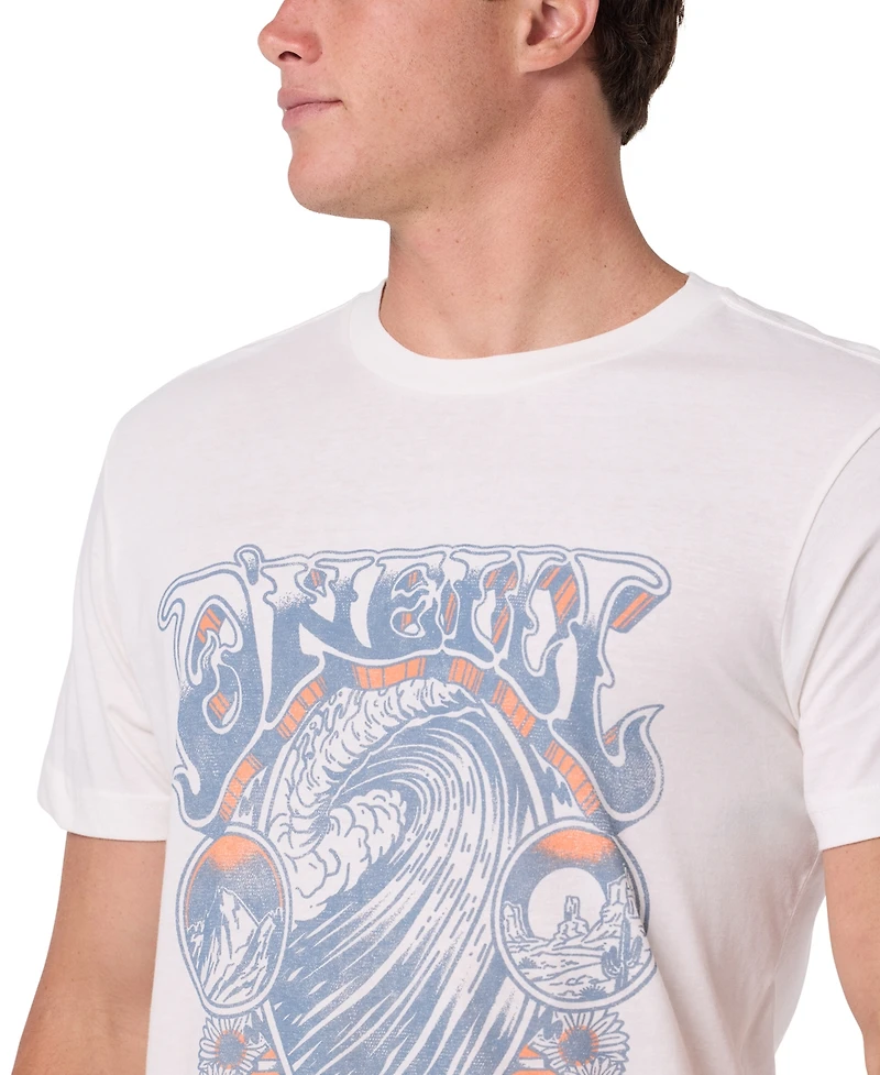 O'Neill Men's PsychD Classic Graphic Crewneck Cotton T-Shirt