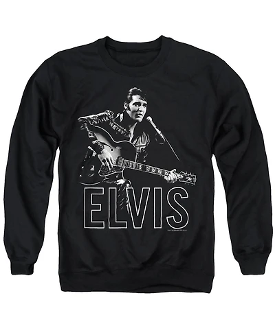 Elvis Men's Guitar Hand Graphic Crewneck Sweatshirt