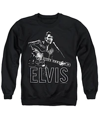 Elvis Men's Guitar Hand Graphic Crewneck Sweatshirt