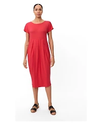 Masai Copenhagen Women's A-Line Gathered-Waist Short-Sleeve Midi Dress