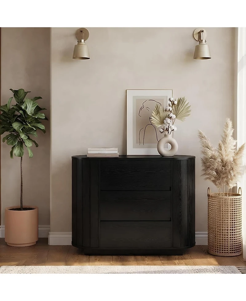 Tribesigns Oversized Nightstand with 3 Drawers Set of 2