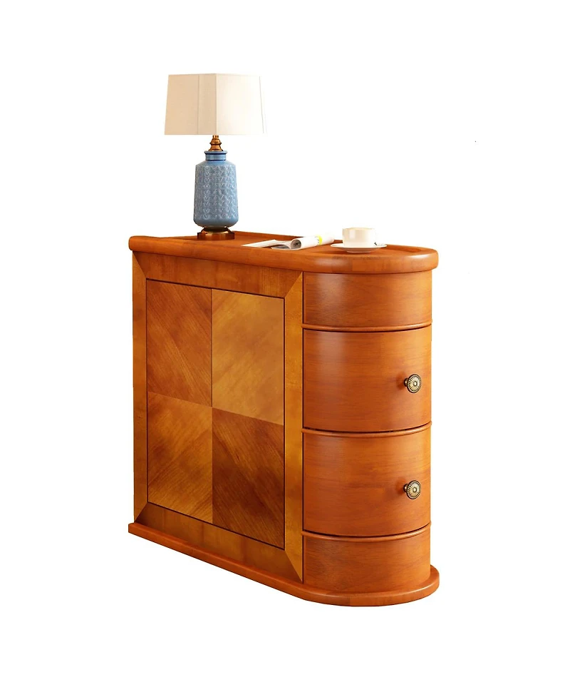 Streamdale Furniture Wood End Table with 2 Drawers