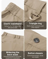 Piscifun Men's Lightweight Quick Dry Hiking Cargo Pants Water Resistant 8 Pockets