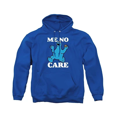 Sesame Street Men's Cookie Monster Me No Care Pull-Over Hoodie
