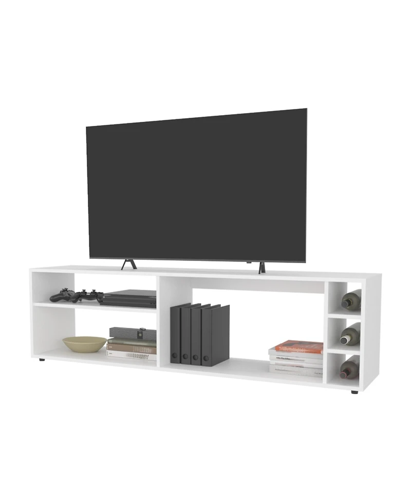 Fm Furniture Mayo TVStand for 70" Screen with Open Storage and Melamine Finish