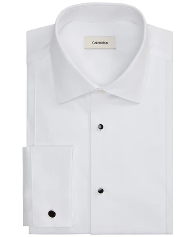 Calvin Klein Men's Ck Occasion Spread Collar French Cuff Stretch Dress Shirt