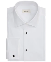 Calvin Klein Men's Ck Occasion Spread Collar French Cuff Stretch Dress Shirt