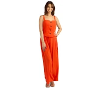 Bcx Women's Gauze Square Neck Top