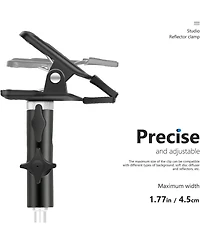 Neewer 3 Pcs Photo Studio Heavy Duty Metal Clamp Holder with 5/8" Light Stand Attachment for Reflector