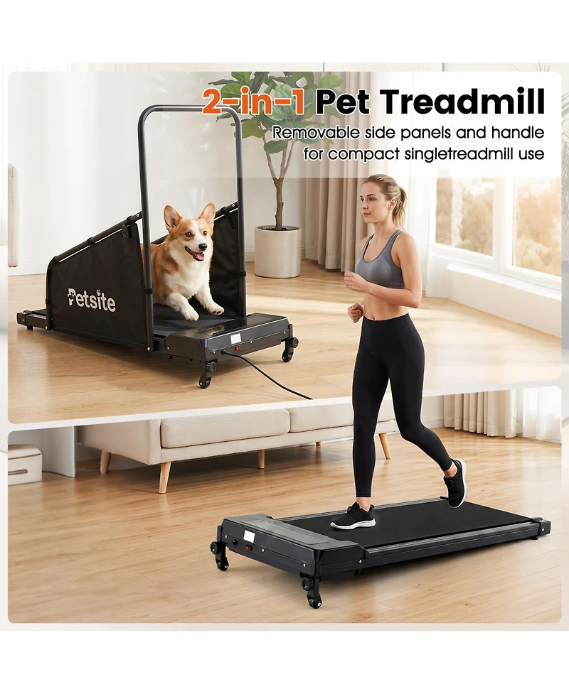 Gymax Dog Treadmill for Small and Medium Dogs with Remote Control and Lcd Display for Home