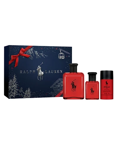 Ralph Lauren Polo Red Eau de Toilette Cologne Trio Gift Set