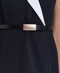 Calvin Klein Women's V-Neck Sleeveless Sheath Dress