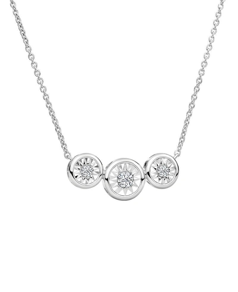 Macy's Lab-Grown Diamond Necklace (1/10 ct. t.w.) in Sterling Silver