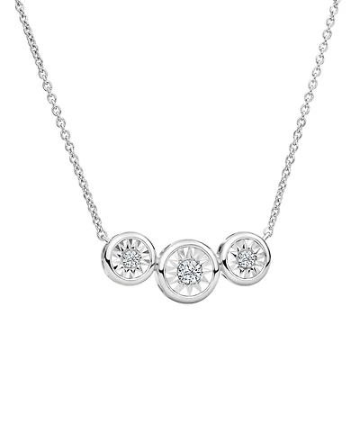 Macy's Lab-Grown Diamond Necklace (1/10 ct. t.w.) in Sterling Silver
