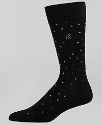 Perry Ellis Portfolio Men's Modern Dot Logo Crew Socks