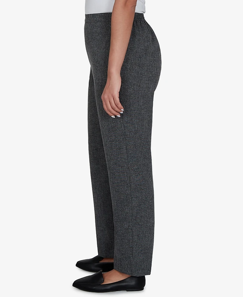 Alfred Dunner Women's Pull-On Straight-Leg Mid-Rise Pants