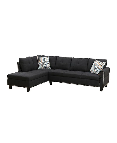 Streamdale Furniture L shape Sectional Sofa Chair with cup holder